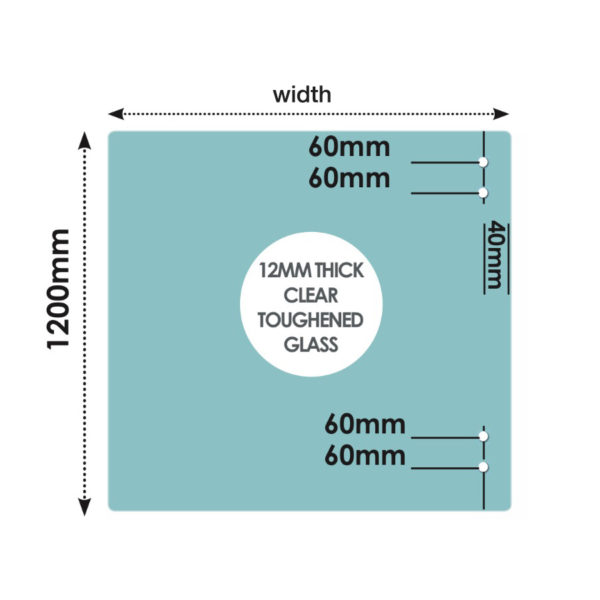 12mm frameless glass hinge panel