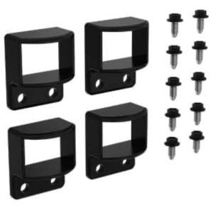 RAIL BRACKETS 38 x 25 SINGLE LUG ALUMINIUM (4 Pack with tek screws)