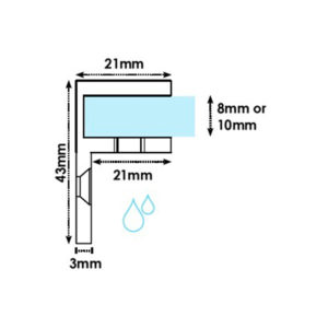 WALL BRACKET OFFSET - SQUARE EDGE