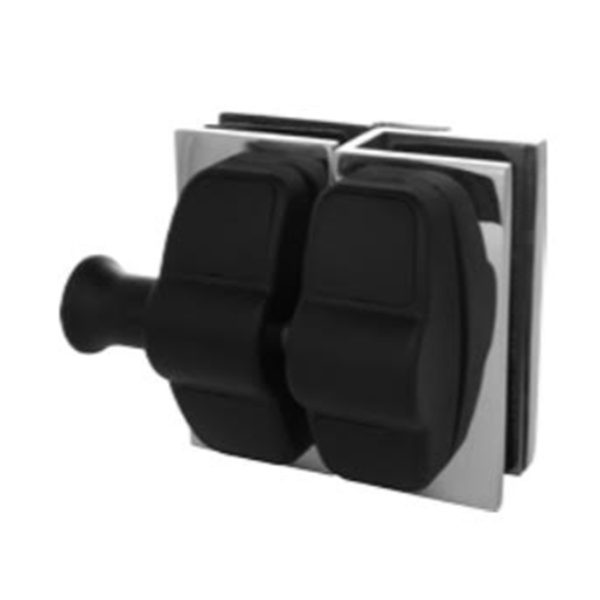 Glass to Glass 316 Stainless & Black Polymer Latch Kit