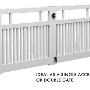 hamptons semi privacy gate 1500 set up as double